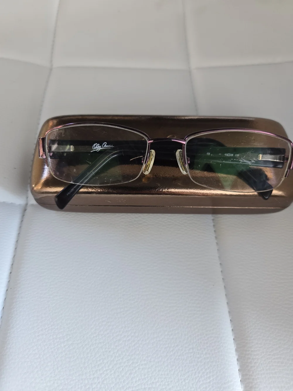 Oleg Cassini Vintage Pink Eyeglasses Frame 53-16-135 With Hard Case